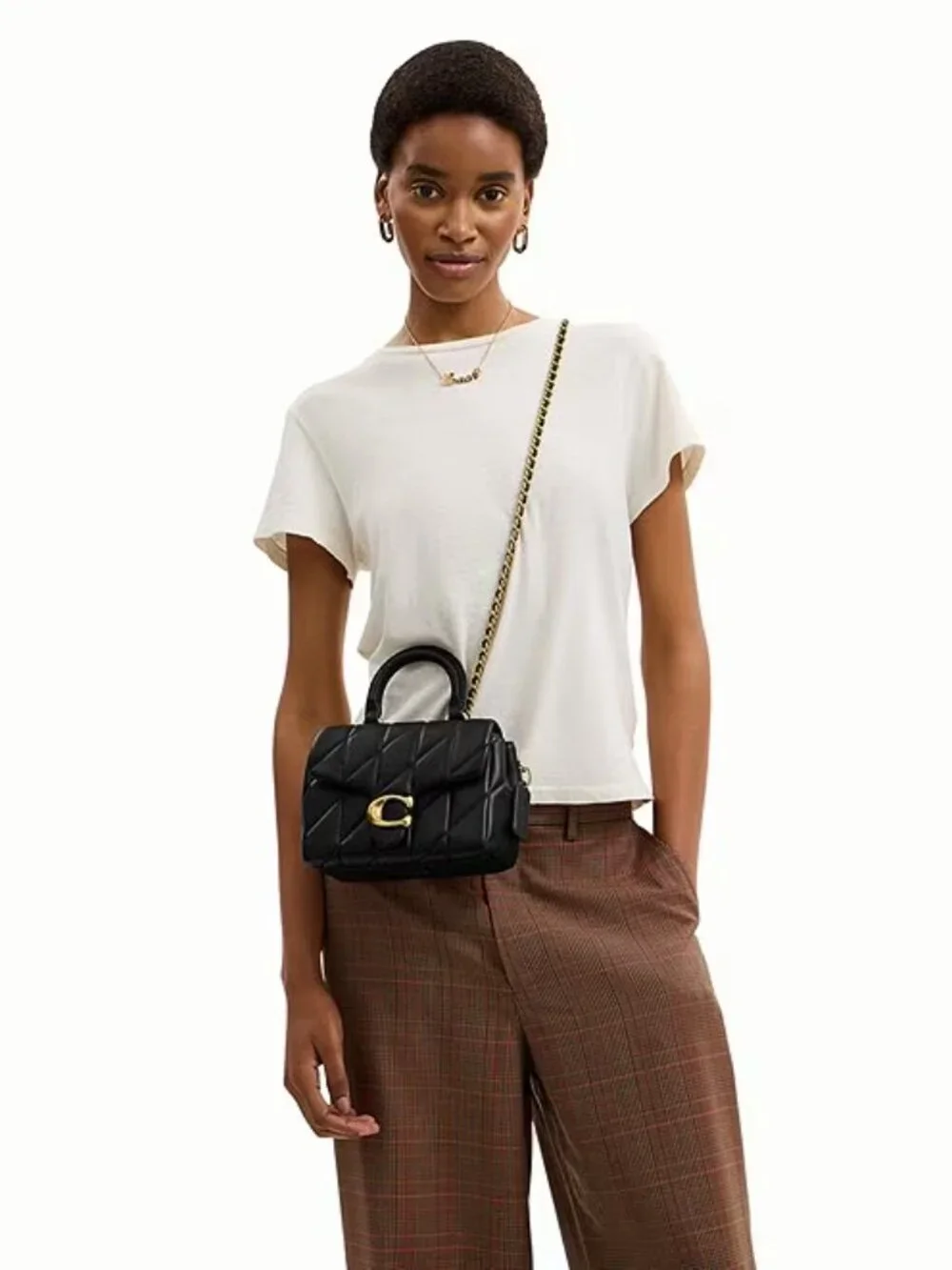 COACH Tabby Top Handle Quilted Bag